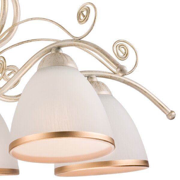 Brilagi - LED Lustr na řetězu ANTICO 5xE27/60W/230V 3000K bílá patina
