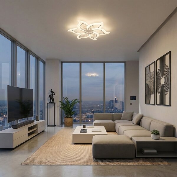 Brilagi - LED Stmívatelný stropní ventilátor LED/34W/230V pr. 83 cm bílá + DO