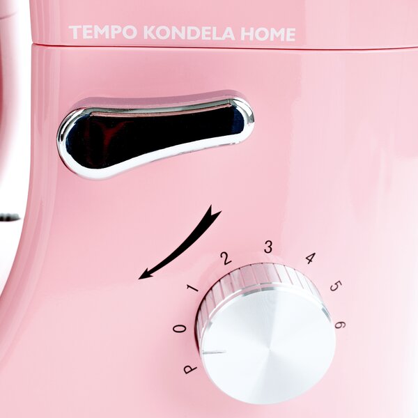 TEMPO-KONDELA KANTE, kuchyňský robot, 1800 W, 5 l, růžová / chrom