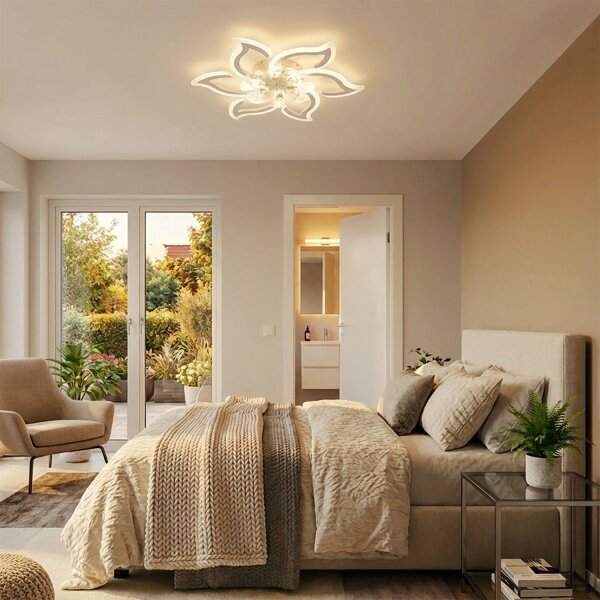 Brilagi - LED Stmívatelný stropní ventilátor LED/34W/230V pr. 83 cm bílá + DO