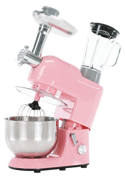 TEMPO-KONDELA KANTE, kuchyňský robot, 1800 W, 5 l, růžová / chrom