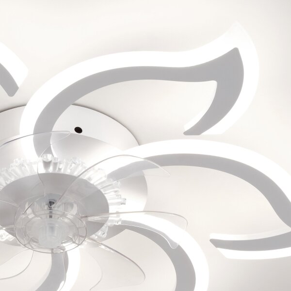 Brilagi - LED Stmívatelný stropní ventilátor LED/34W/230V pr. 83 cm bílá + DO