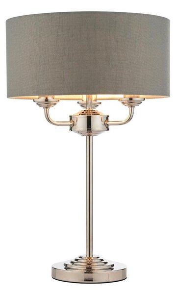 Endon 99149 - Stolní lampa HIGHCLERE 3xE14/18W/230V šedá/lesklý chrom