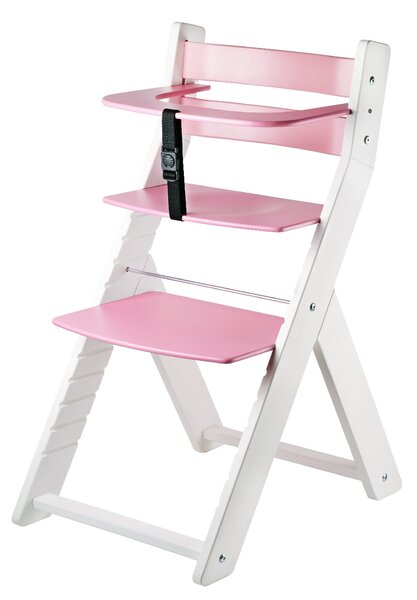 WOOD PARTNER ergonomická rostoucí židle LUCA BÍLÁ Barva: bílá/růžová