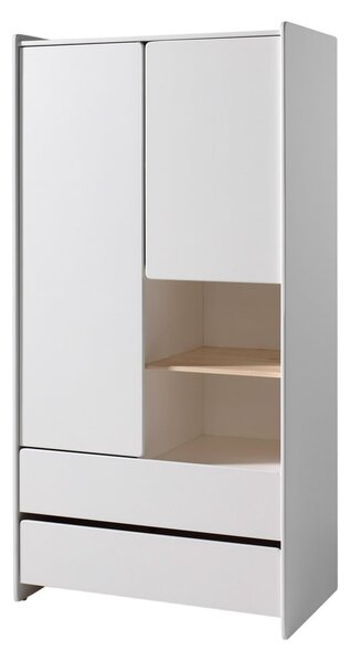 Bílá dětská šatní skříň Vipack Kiddy, 90 x 180 cm