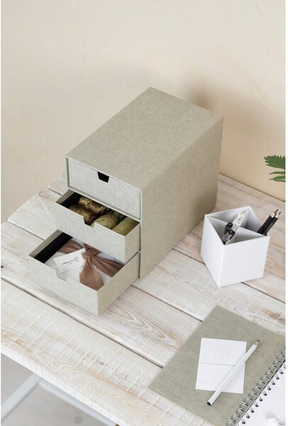 Béžový zásuvkový box se 3 šuplíky Bigso Box of Sweden Ingrid