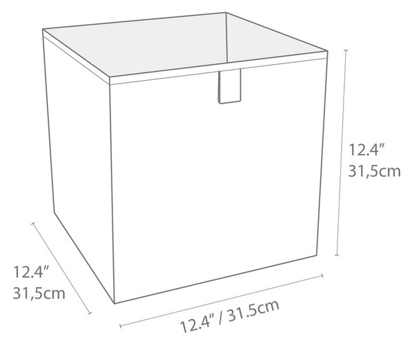 Šedý úložný box Bigso Box of Sweden Cube