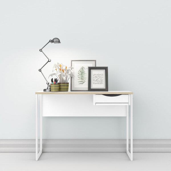Bílý pracovní stůl Tvilum Function Plus, 110 x 48 cm