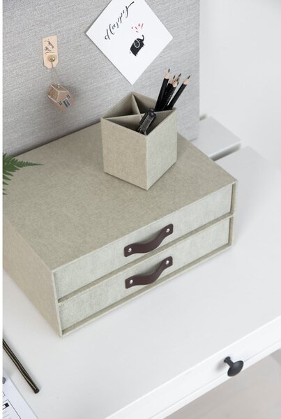 Béžový zásuvkový box se 2 šuplíky Bigso Box of Sweden Birger