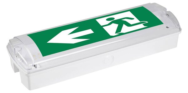 Ledino Hamm LED osvětlení únikových cest, zapuštěné, IP65 6500K, Bílá / opál, Chodba, Plast