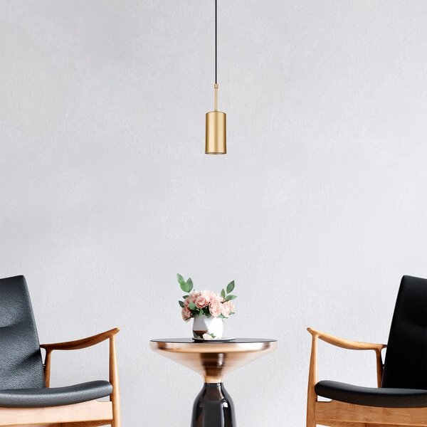 Závěsné svítidlo ve zlaté barvě Squid Lighting Geo, výška 124 cm