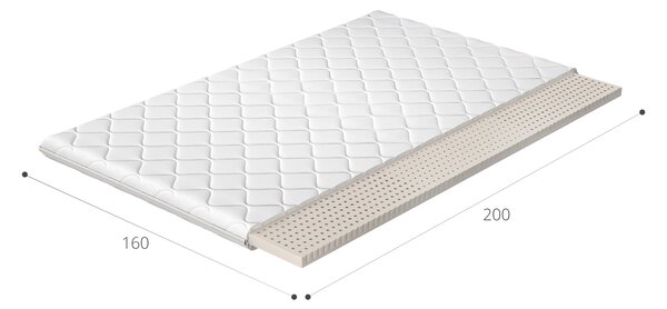 Eltap Topper Latex Hypoalergenní potah Rozměry matrace (cm): 200x200