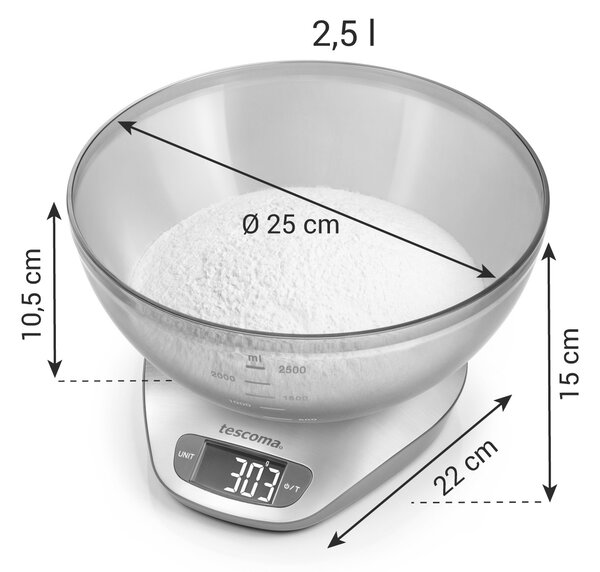 Tescoma Digitální kuchyňská váha s mísou GrandCHEF 5,0 kg