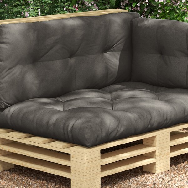 Outsunny Polštář na Lavici pro 3 Osoby 120cm x 80cm x 12cm s UV Ochrannou - Voděodolný Polštář pro Zahradní Lavici a Balkon, Tmavě Šedý | Aosom
