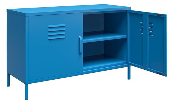 Modrá kovová skříňka Novogratz Cache, 100 x 64 cm