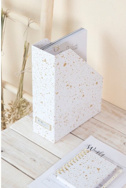 Organizér na dokumenty ve zlato-bílé barvě Bigso Box of Sweden Estelle