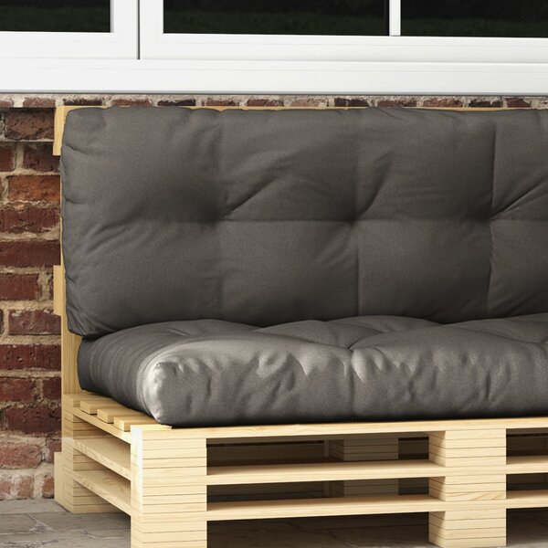 Outsunny Polštář na Lavici pro 3 Osoby 120cm x 80cm x 12cm s UV Ochrannou - Voděodolný Polštář pro Zahradní Lavici a Balkon, Tmavě Šedý | Aosom