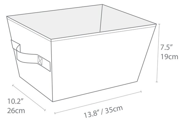 Šedý úložný koš Bigso Box of Sweden Tap, 26 x 19 cm