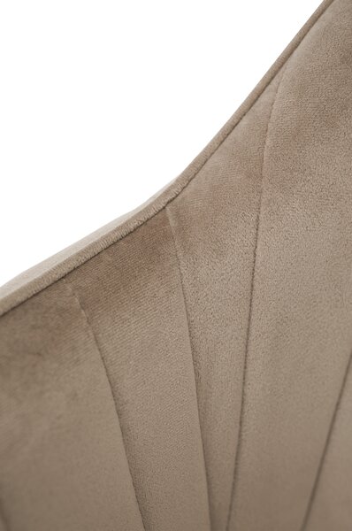 KONDELA Designové křeslo, šedohnědá Taupe Velvet látka, ZIRKON