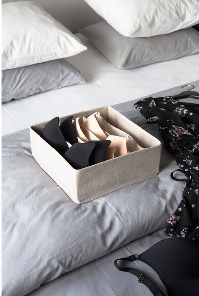 Béžový organizér do zásuvky s přihrádkami Bigso Box of Sweden Drawer, 29 x 11 cm