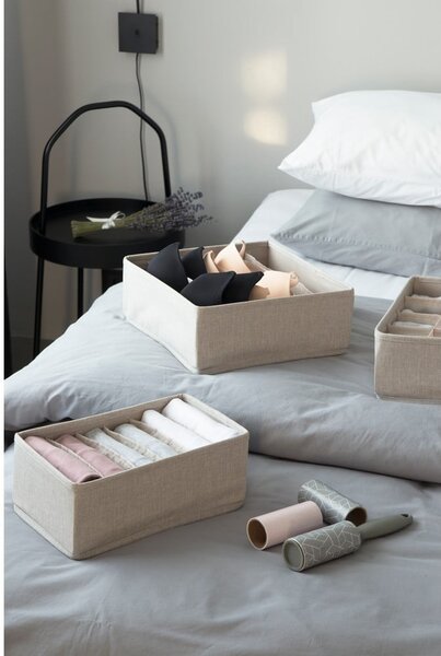 Béžový organizér do zásuvky s přihrádkami Bigso Box of Sweden Drawer, 29 x 11 cm