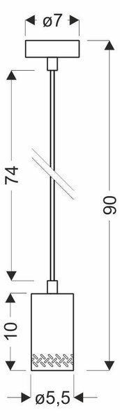 Candellux Tubo závěsné svítidlo 1x25 W černá-dřevo 31-78568