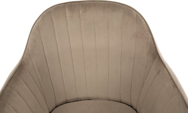 KONDELA Designové křeslo, šedohnědá Taupe Velvet látka, ZIRKON