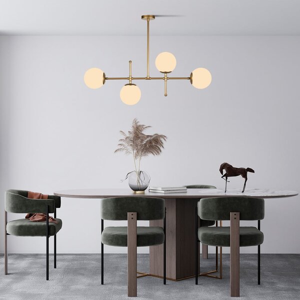 Závěsné svítidlo ve zlaté barvě Squid Lighting Kruva, výška 57 cm