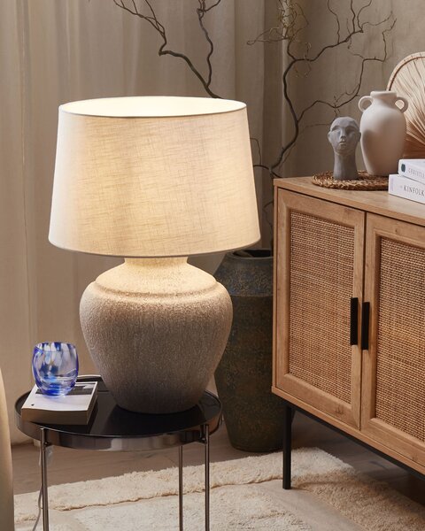 Stolní lampa CAINE Keramika Světle béžová