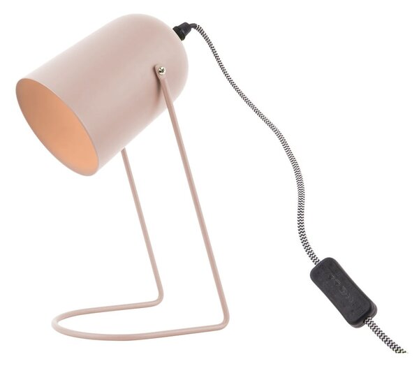 Růžová stolní lampa Leitmotiv Enchant, výška 30 cm