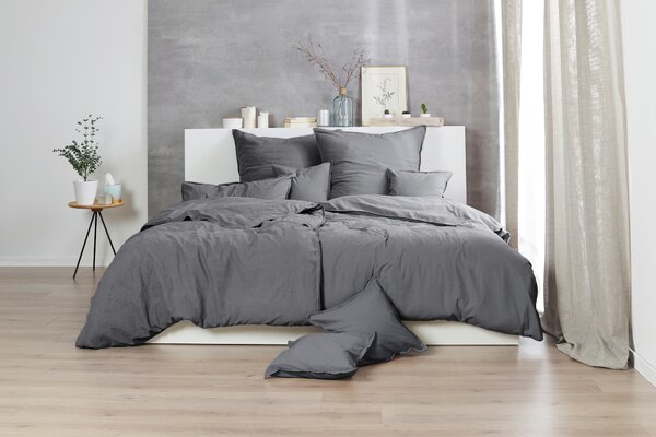 POVLEČENÍ, renforcé, antracitová, 135/200 cm - Online Only povlečení, Online Only