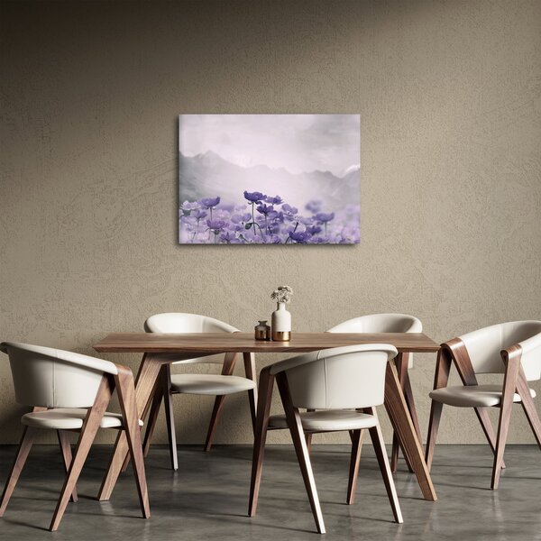 Obraz - Fialové květy v horách (70x50 cm)