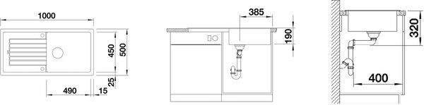 Blanco Zia XL 6 S granitový dřez 100x50 cm černá 526024