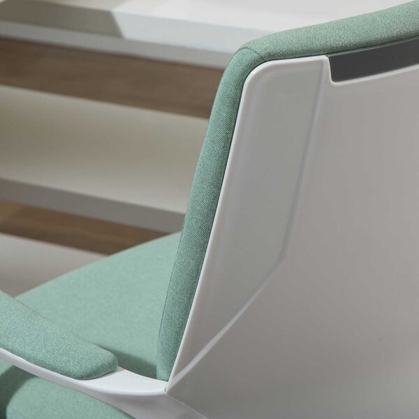 Vinsetto kancelářská židle s rocking funkcí, výškově nastavitelná, silně polstrovaná, ergonomická, 360° otočná kola, polyester, nylon, PP, Zelená + Bí