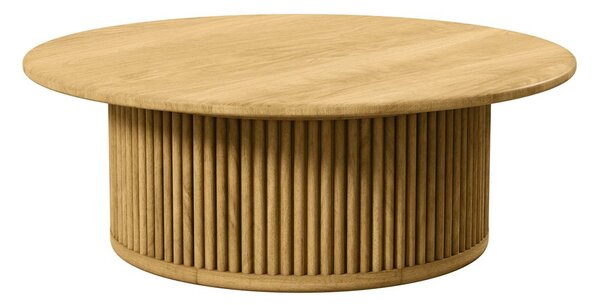 Tribu Konferenční stolek Otto, Tribu, kulatý 90x32 cm, rám teak, deska keramika dekor sabbia