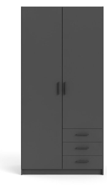 Tmavě šedá šatní skříň 99x200 cm Sprint - Tvilum