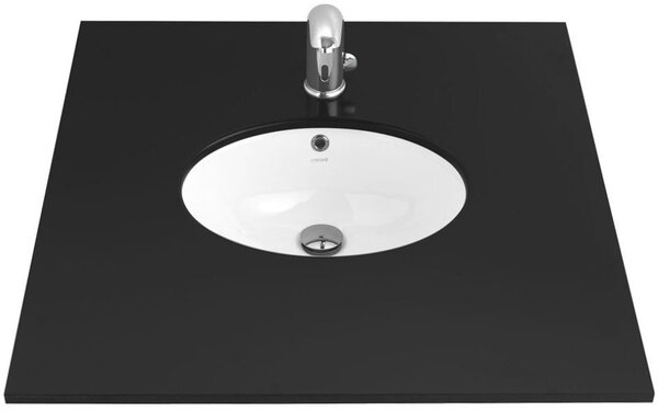 Creavit umyvadlo 48.5x38.2 cm oválné zápustný-pod pult bílá lesk TP211
