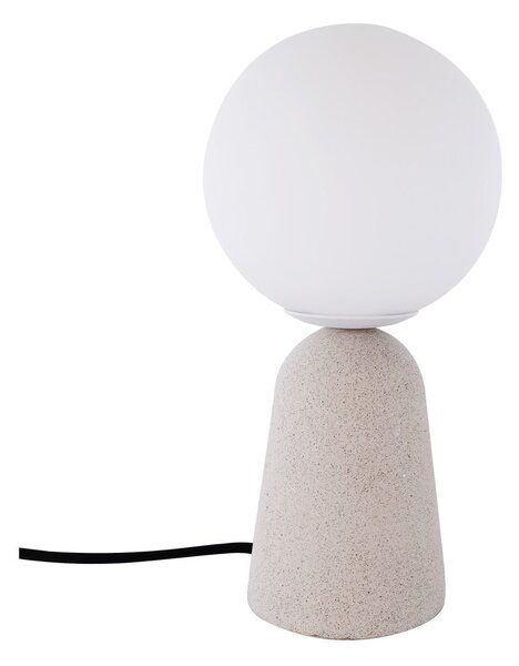 Šedá stolní lampa SULION Creta, výška 29,5 cm
