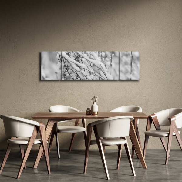 Obraz - Zasněžené větve (170x50 cm)