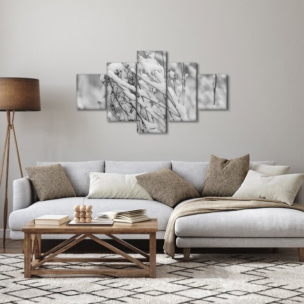 Obraz - Zasněžené větve (125x70 cm)