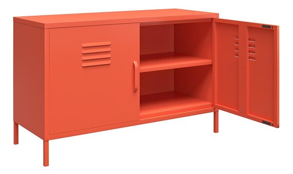 Oranžová kovová skříňka Novogratz Cache, 100 x 64 cm