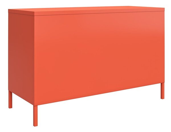 Oranžová kovová skříňka Novogratz Cache, 100 x 64 cm