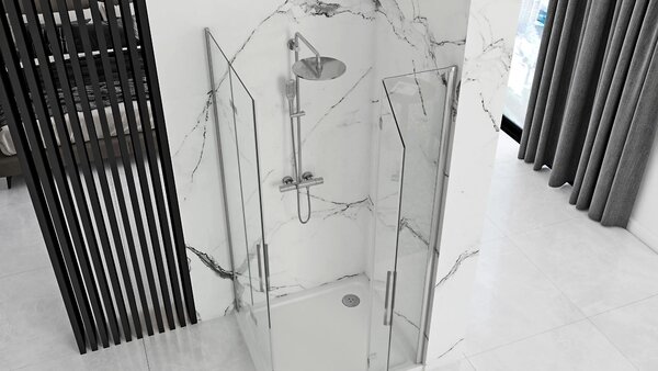 Sprchový Kout REA MOLIER CHROME DOUBLE 80X90