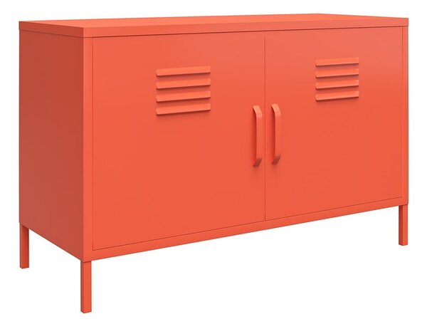 Oranžová kovová skříňka Novogratz Cache, 100 x 64 cm