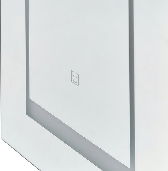 Nástěnná zrcadlová skříňka do koupelny LED MALASPINA 40 cm 60 cm Černá