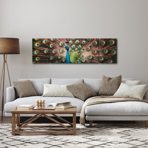Obraz - Páv (170x50 cm)