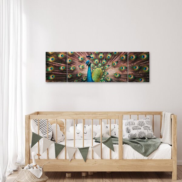 Obraz - Páv (170x50 cm)