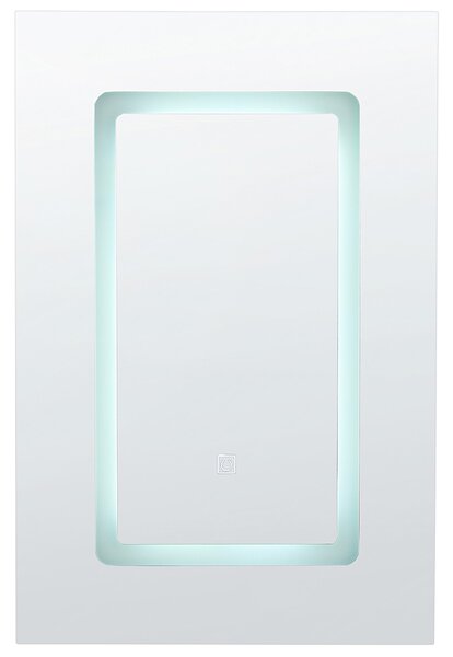 Nástěnná zrcadlová skříňka do koupelny LED CONDOR 40 cm 60 cm Černá