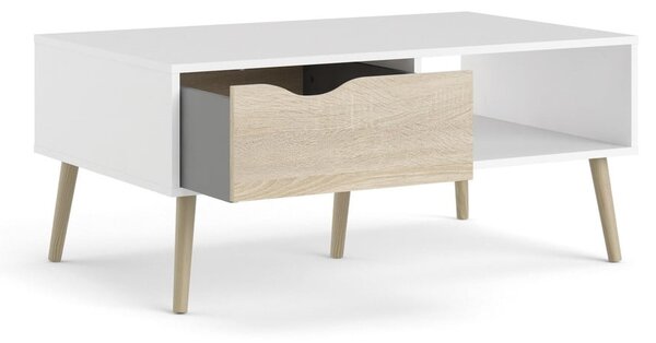 Bílý konferenční stolek Tvilum Oslo, 99 x 60 cm