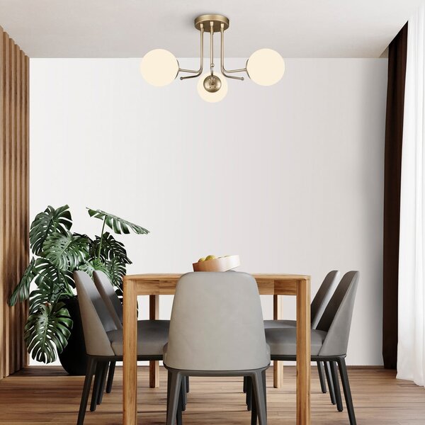 Stropní svítidlo ve zlaté barvě Squid Lighting Star, výška 34 cm